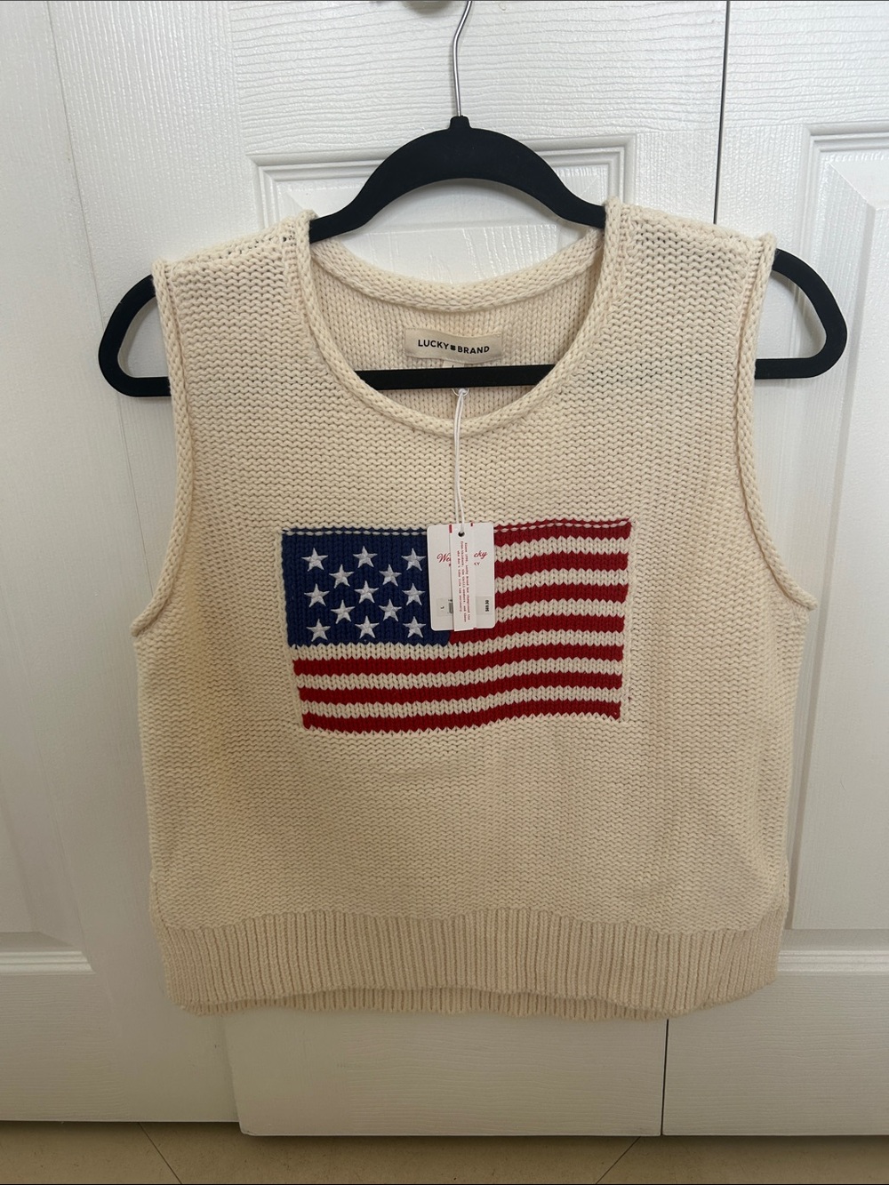 Lucky brand flag sweater vest